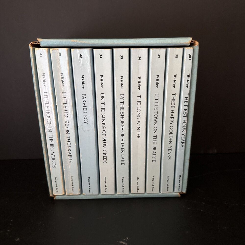 The Complete Set Of Laura Ingalls Wilders Little House Books Blue Covers 1971